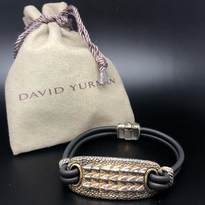 RARE David Yurman Silver & 18k Alligator Bracelet